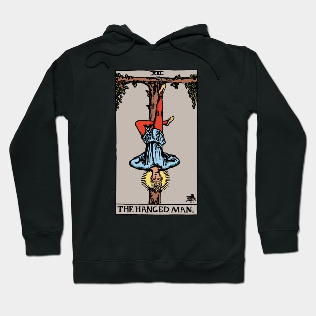 The Hanged Man Tarot Card Rider Waite Hoodie by Sunburst